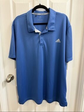 Adidas Golf Men's Performance Royal Blue Golf Polo
